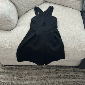 Black cross romper